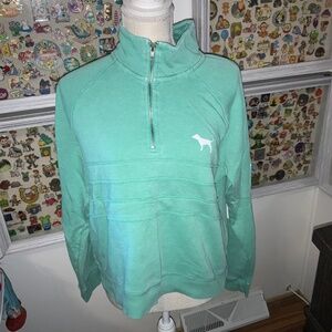 Women’s Victoria’s Secret Pink Half Zip Sweatshirt Preowned Size MEDIUM